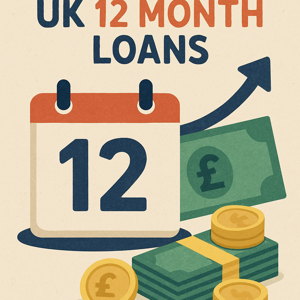 Illustration of UK 12 month loans concept